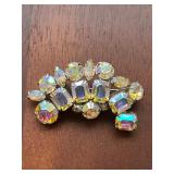 vintage brooch iridescent Aurora Borealis
