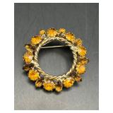 Vintage wreath brooch.