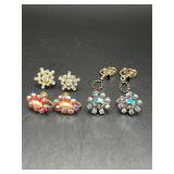 Vintage earrings lot. 4 pairs of earrings.