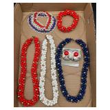 Jewelry lot - red white and blue theme.