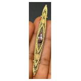 vintage Victorian or Art Deco style bar brooch pin