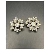 Vintage made in Austria rhinestones clip on