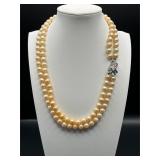vintage double-strand faux pearl necklace.
