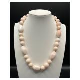 Vintage light pink beads necklace.