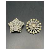 Two brooches