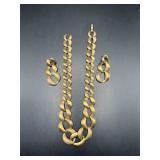 Vintage chunky necklace & earrings