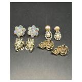 Vintage earrings lot. 4 pairs of earrings.