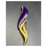 Vintage Parklane Gold Tone Brooch Pin