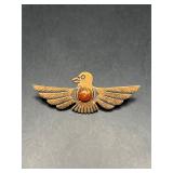 vintage bird brooch pin