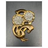vintage flower brooch pin