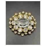 Vintage rhinestone brooch pin.