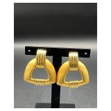 vintage Givenchy gold-tone clip-on earrings.