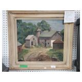 Farm Scene Oil Painting By Anna Bennett Bennethum