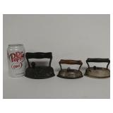 Antique Dover & Sterno Sad Irons With Removable