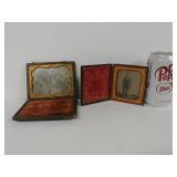 Antique Tintype Photos In Frame