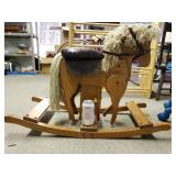 Wood Carved Rocking Horse