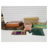 Cigar Box, Mending Kits, Hair Supplies, Table