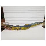 Wooden Alligator Figure