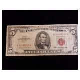 Red Seal Five Dollar Note (1) 1963