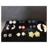 Vintage Clip-On Earrings (10 Pairs)