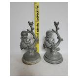 Vintage Cast Metal Hummel Lamp Bases
