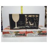 Wine Glasses And Two DTV Convertidor Analogico