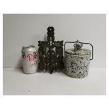 Cast Iron Pot Holder & Jar