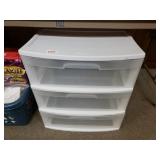 Sterilite Plastic Three Drawer Storage Cabinet