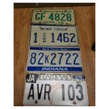 License Plates(4)- Ohio,Nebraska, Indiana &