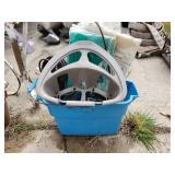 Garden Items- Bucket, Hose Hangout & More