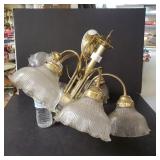 Gold Tone Hanging Chandelier