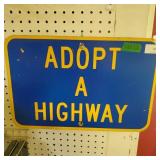 "Adopt A Highway" Metal Highway Sign