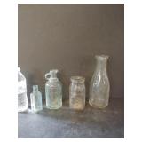 (4) Misc Bottles - Hires Root Beer, White House