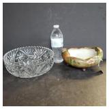 Clear Cut Glass Bowl & Bavaria Ruth A. Light