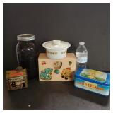 Pyrex Baking Dish, Ball Jar, Land O