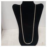 30" Long Necklace - Marked 925 (20.12 grams)