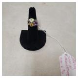 Ring w/colorful stones Size 6.75 Marked 925 (7.27