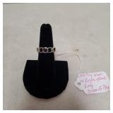 Ring w/purple stone Size 5.75 Marked 925 (3.18