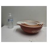 Wheat pattern pyrex bowl set