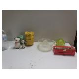 Vintage glass juicers, Redi-Chef, Salt & Pepper