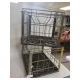 Vintage metal milk crates