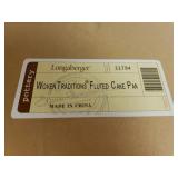 Longaberger Pottery Woven Traditions Fluted Cake