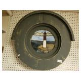 Hanging Lighthouse Stained Glass Wall Decor