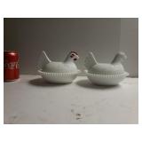 Milk Glass Hen on Nest