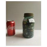 Vintage Ball Jar w/ Buttons