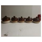 Stoneware Soup Crocks w/ Lids