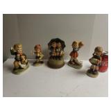 Boy & Girl Porcelain Figurines, some with maker