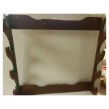 Wall Hanging Wooden Gun Rack - Damaged on top