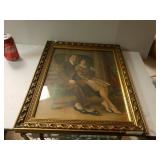 Artwork: Print of Man & Lady sitting on Bench