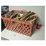 Milk Crate of Nylon Rope